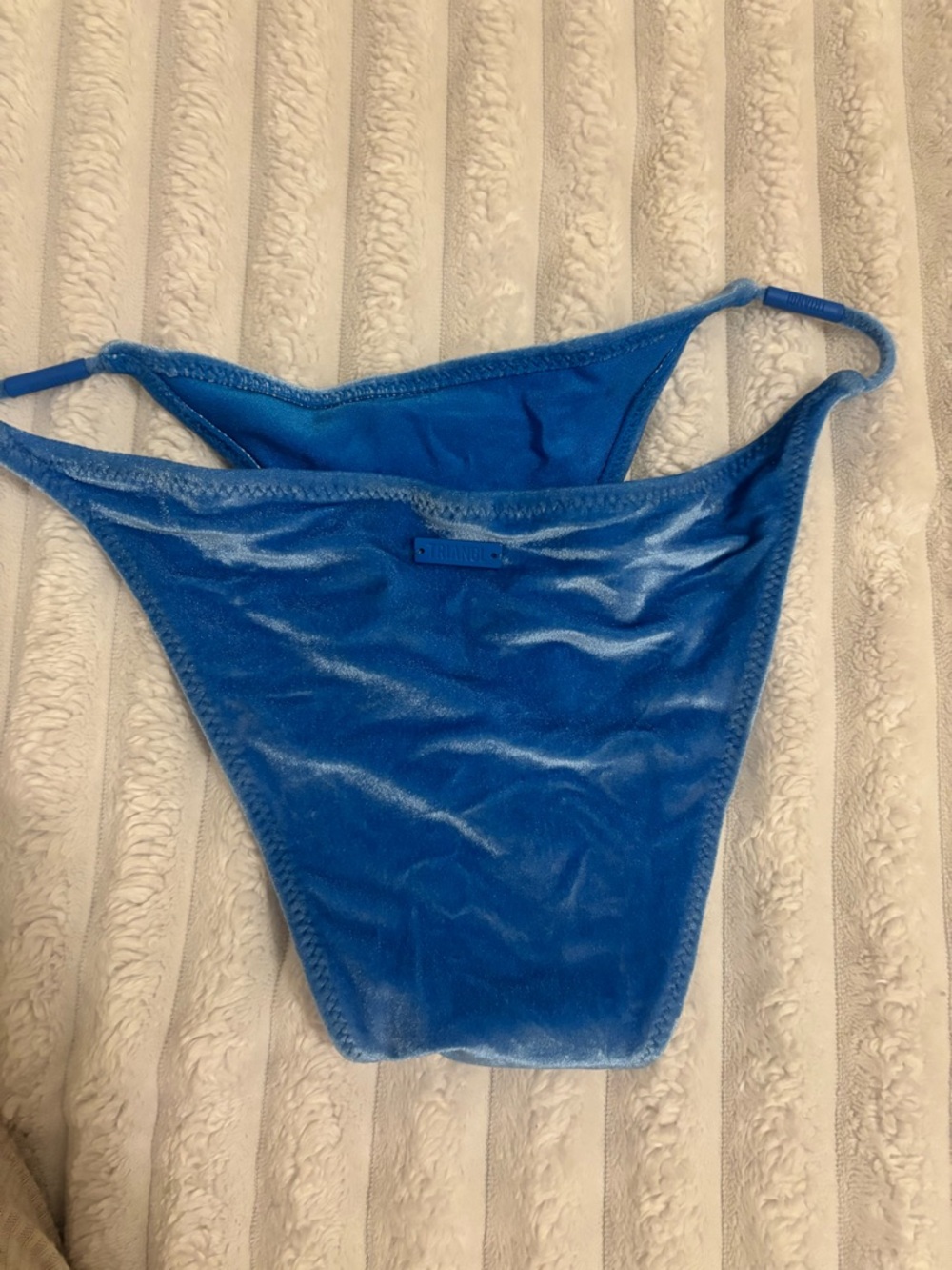 Triangl Blue Velvet Two-Piece Women's Bikini Swim Set - Picture 3 of 4